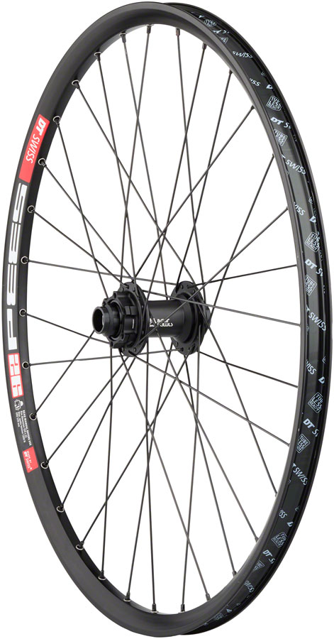 Quality Wheels Bear Pawls / DT Swiss E593 Front Wheel - 26", 20 x 110mm, 6-Bolt, Black, 32H