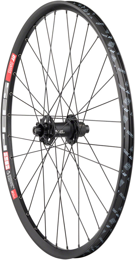 Quality Wheels Bear Pawls / DT Swiss E593 Rear Wheel - 26", 10 x 135mm Bolt-On, 6-Bolt, 13T Single-Speed, Black, 32H