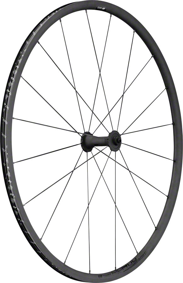 DT Swiss PR 1400 DICUT OXiC Front Wheel - 700, QR x 100mm, Rim Brake, Black, 21mm 