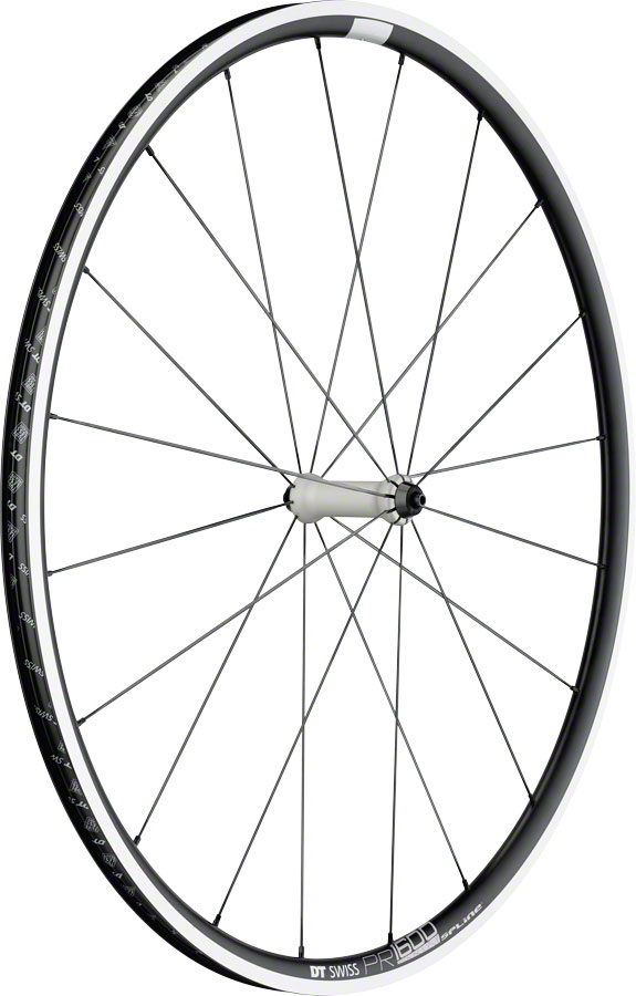 DT Swiss PR 1600 Spline 23 Front Wheel - 700, QR x 100mm, Rim Brake, Black 