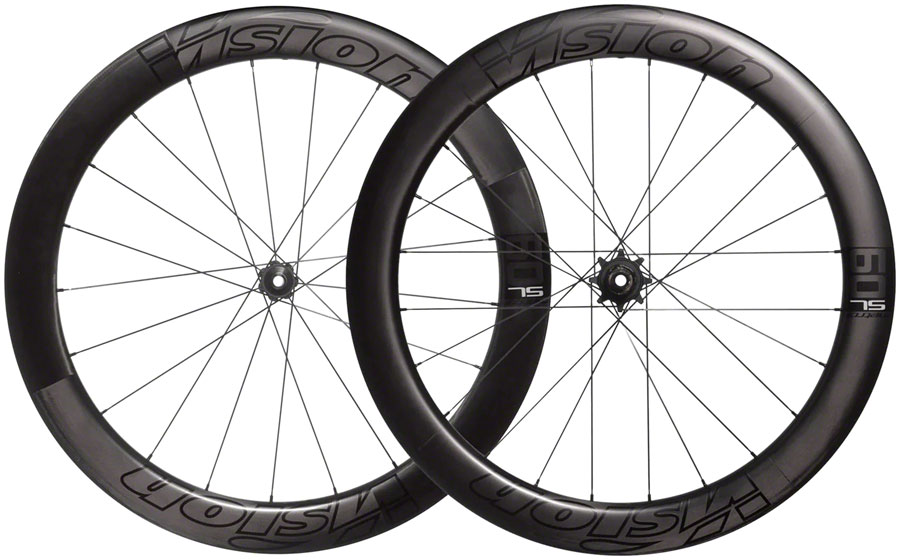 Vision Metron 60 SL TL Disc Wheelset - 700, 12x100mm/12x142mm, Center-Lock, HG 11/12, Black