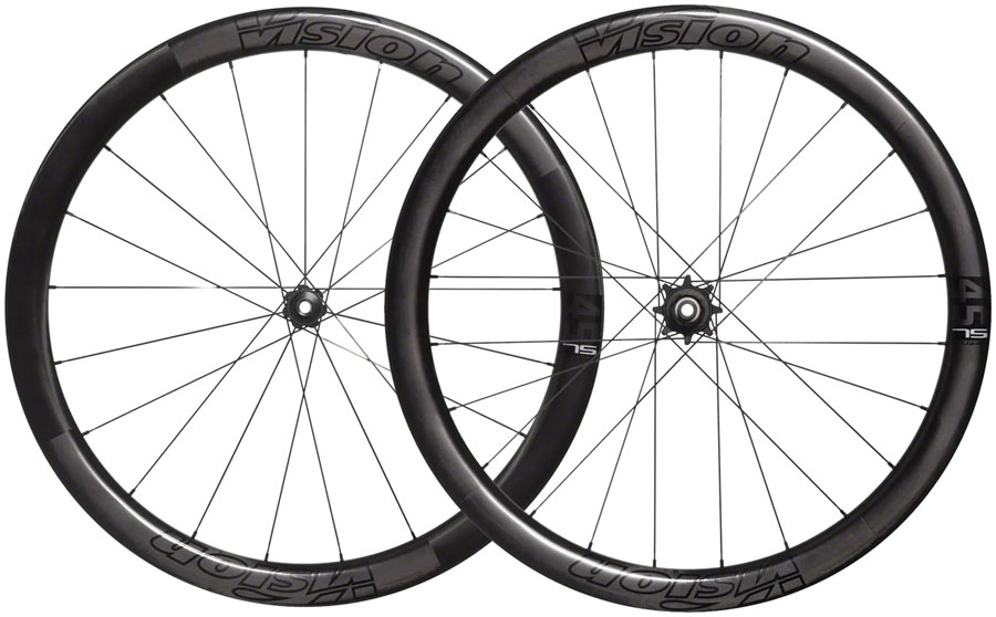 Vision Metron 45 SL TL Disc Wheelset - 700, 12x100mm/12x142mm, Center-Lock, HG 11/12, Black