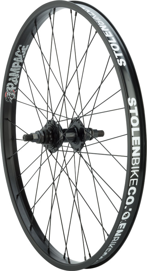 Stolen Rampage Rear Wheel - 24", 14 x 110mm, Rim Brake, Cassette, Black, Clincher