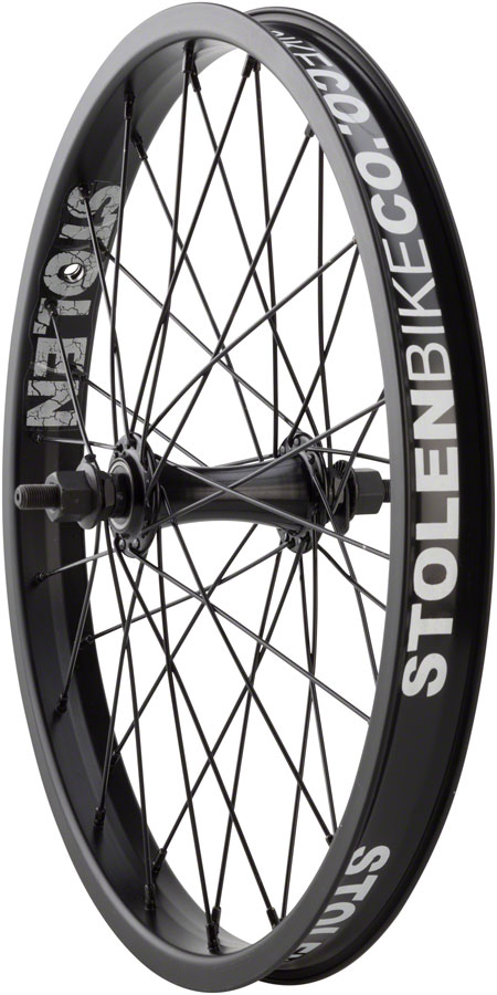 Stolen Rampage Front Wheel - 18", 3/8" x 100mm, Rim Brake, Black, Clincher
