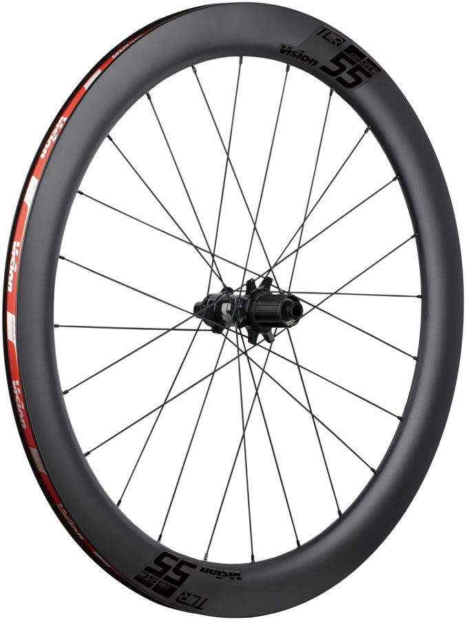 Vision SC55 Rear Wheel - 700, 12 x 142mm, Center-Lock, HG 11, Carbon, Black 