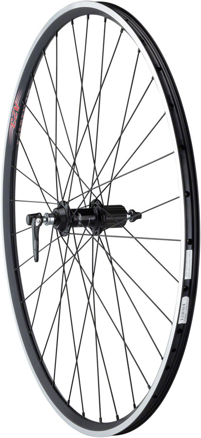 Quality Wheels 105/Velocity A23 Rear Wheel - 700, QR x 130mm, Rim Brake, HG 11 Road, Black, Tubeless-Ready Clincher