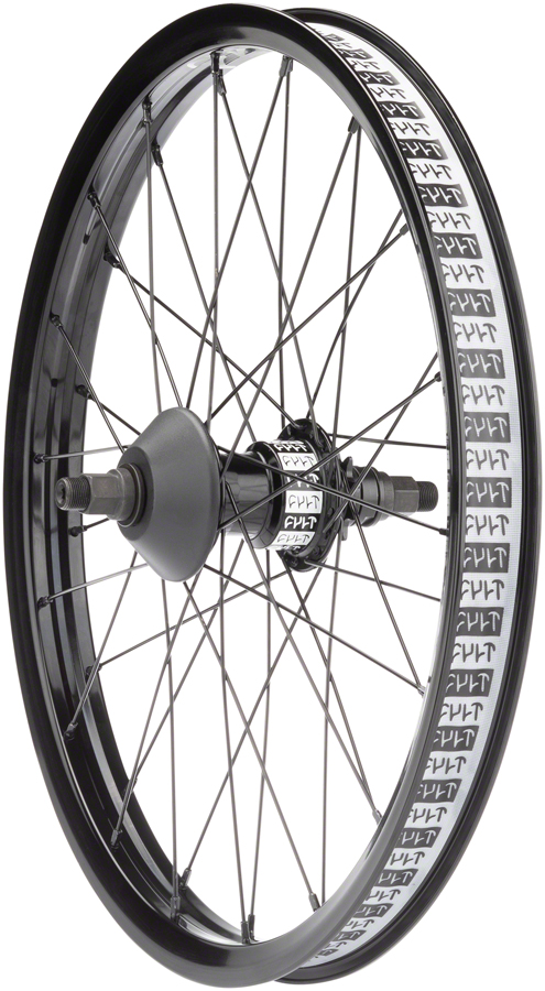 Cult Crew V2 Rear Wheel - 20", 14 x 110mm. Rim Brake, LHD, Freecoaster, Black, Clincher