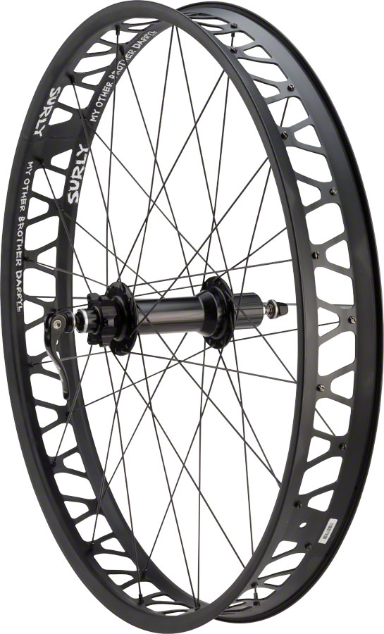 Quality Wheels Bear Pawls / Other Brother Darryl Rear Wheel - 26" Fat, 12 x 197mm, 6-Bolt, HG 11 MTN, Black
