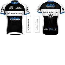 Peak Cycles / BikeParts.com Race Jersey, Black, LG