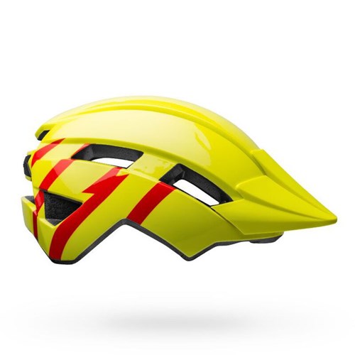 Bell Sidetrack II Youth Bike Helmet - Strike Gloss Hi-Viz/Red - UY (50-57 cm)