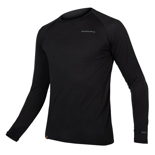 Merino L/S Base Layer S Blk